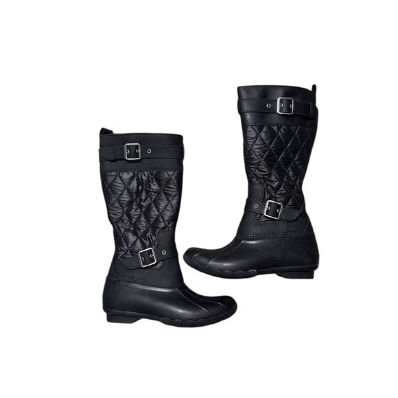 NWOT Sperry Women's Saltwater Buckle Nylon Quilted Winter Boots 6.5 - Picture 1 of 7
